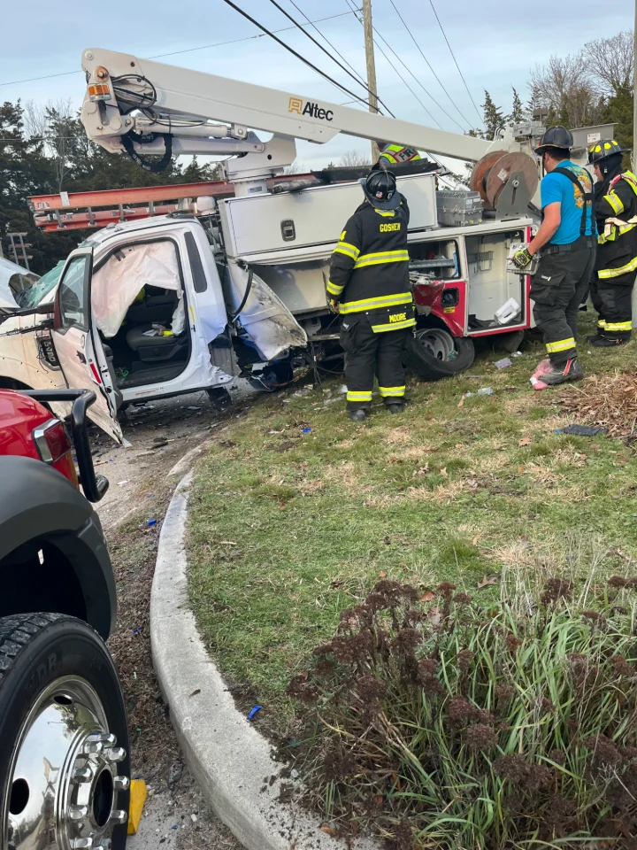 Goshen Fire Company working a traffic accident scene