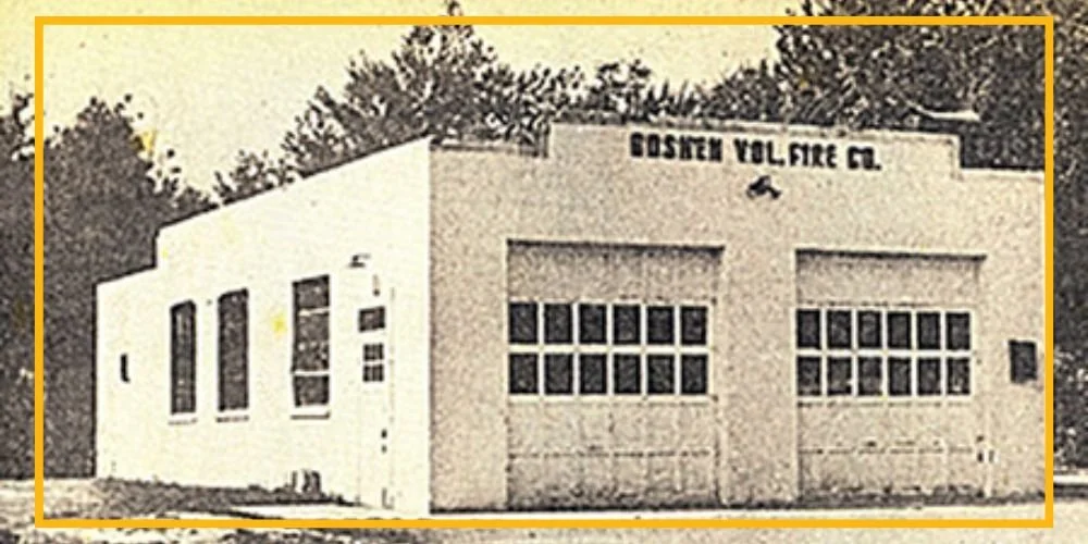 Goshen Fire Companies Station, pictured in 1949